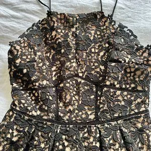 chinese dress ladies Warehouse Black Lace Dress 10  The Wardrobe